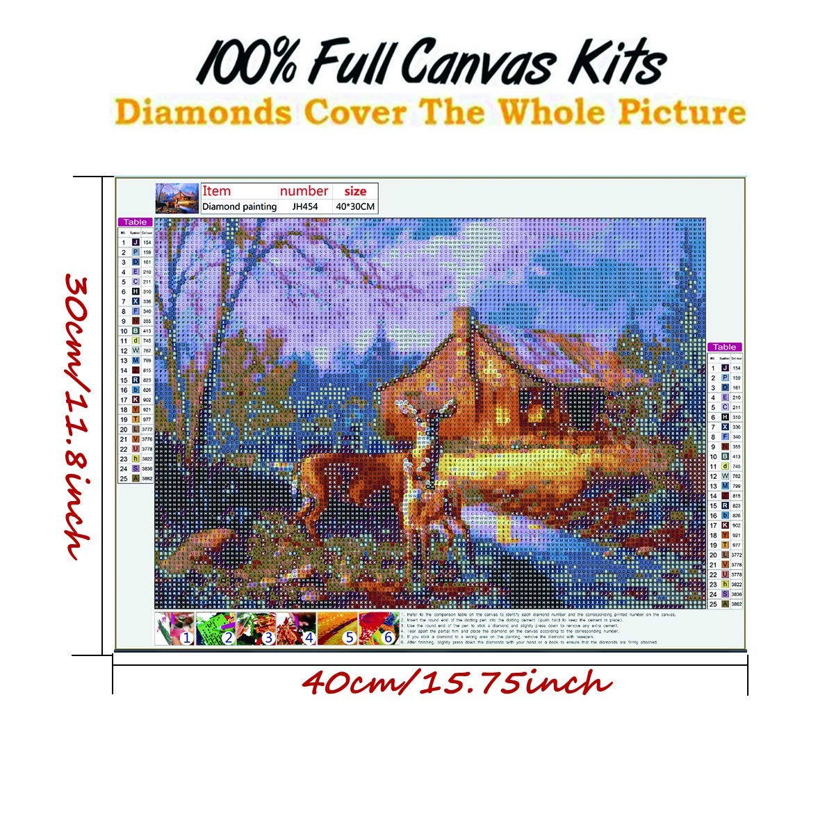 HASTHIP DIY 5D Diamond Painting Kit by Numbers, Full Diamond Crystal Embroidery,Embroidery Cross Stitch Pictures,Decoration Art Crafts for Home HASTHIP DIY 5D Diamond Painting Kit by Numbers, Full Diamond Crystal Embroidery,Embroidery Cross Stitch Pictures,Decoration Art Crafts for Home